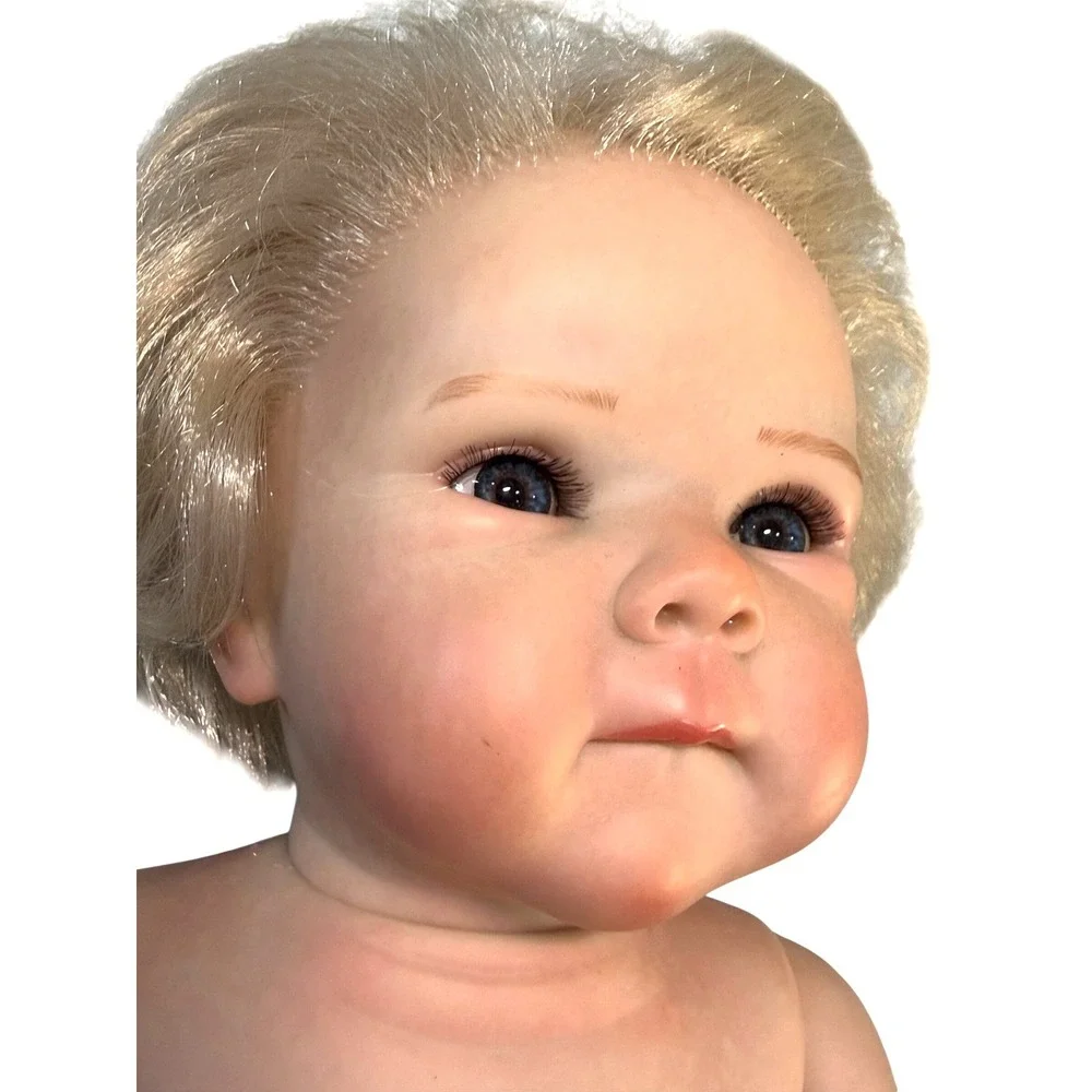 Realistic Baby Girl Doll Blonde‎ Blue Eyes Infant Vinyl Anatomically Correct 18